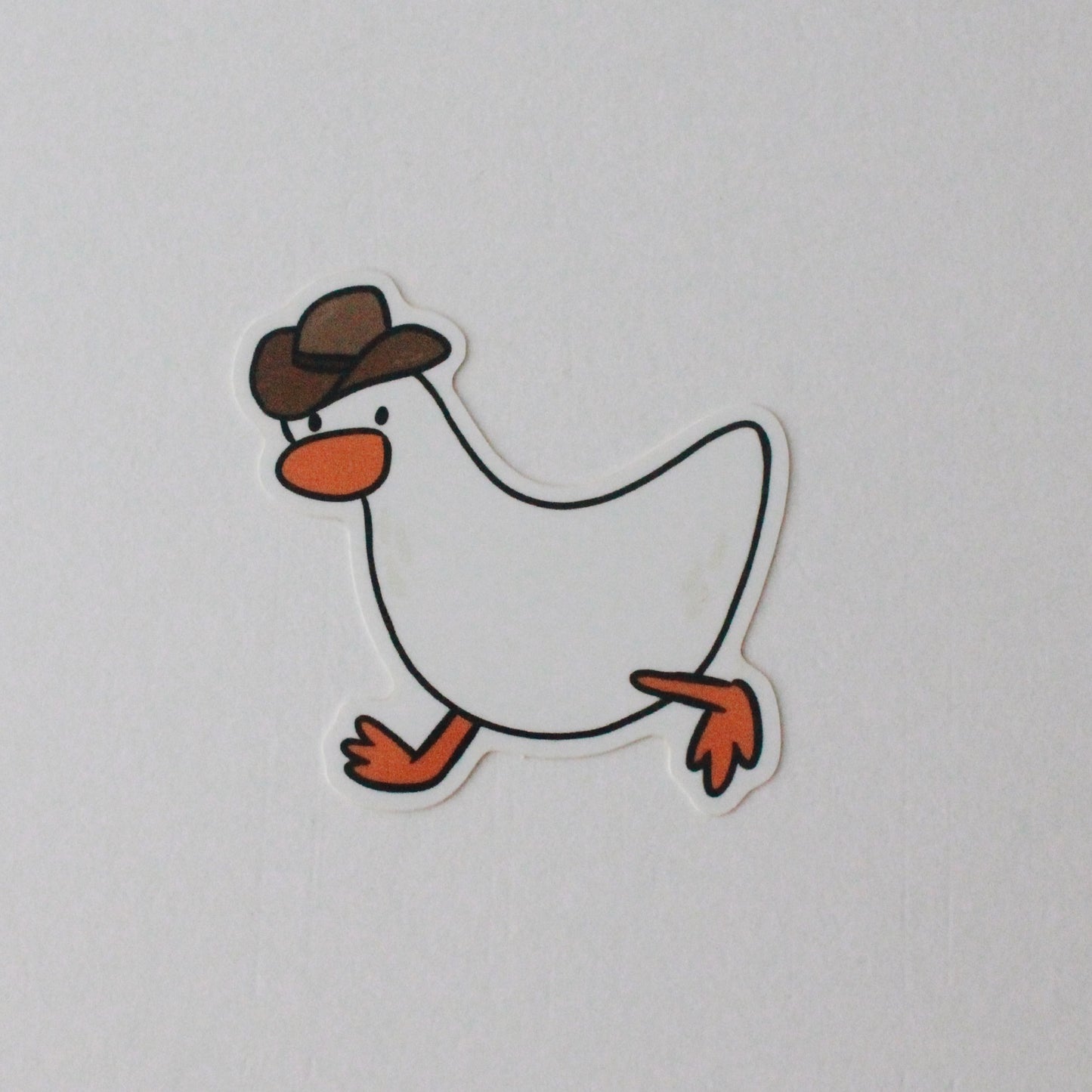 cowboy duck sticker