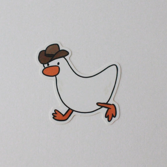 cowboy duck sticker