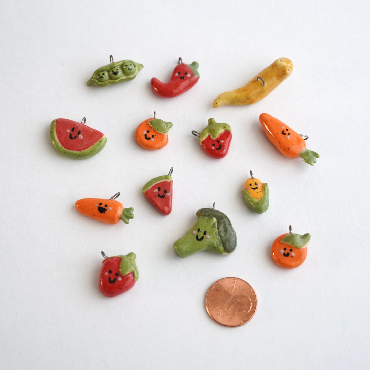 fruit and veggie pendants