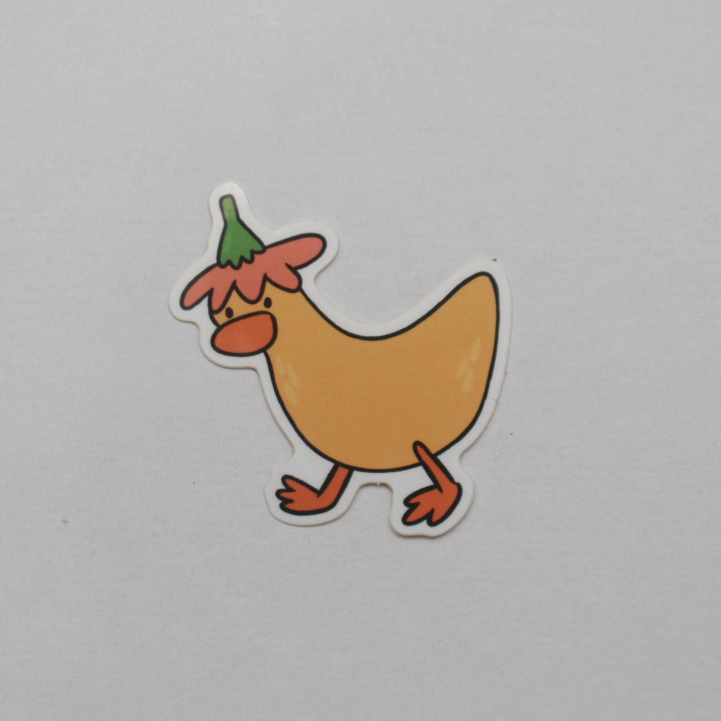 flower hat duck sticker